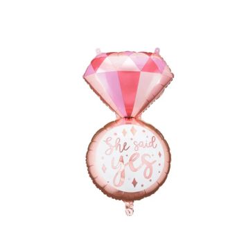 Ballon Mylar Alliance " She said yes " - EVJF