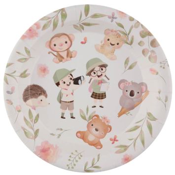 10 assiettes en carton de la collection explorateur