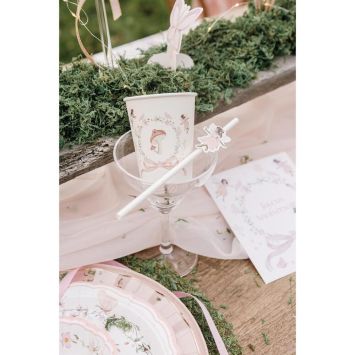 12 pailles en papier - 19,5 cm - Collection Fairy World