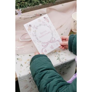 10 sachets "Joyeux Anniversaire" en papier avec stickers - 13 x 16 cm - Collection Fairy World
