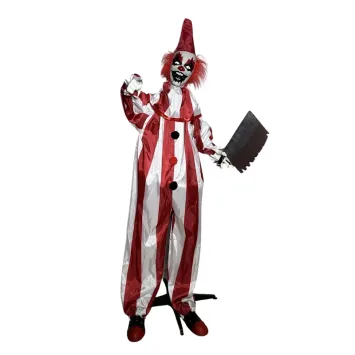 Un clown avec machette animé de 165 cm | jourdefete.com
