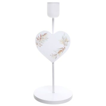 Bougeoir en bois - 23,5 cm - Collection Feuillage - Couleur au choix