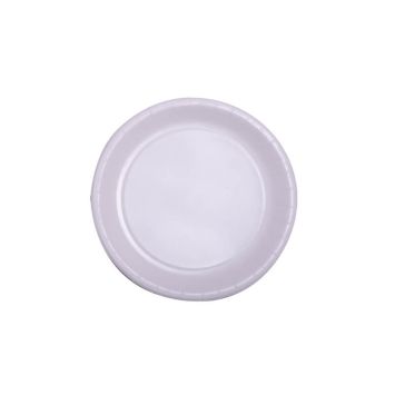 50 assiettes blanches en carton 22 cm