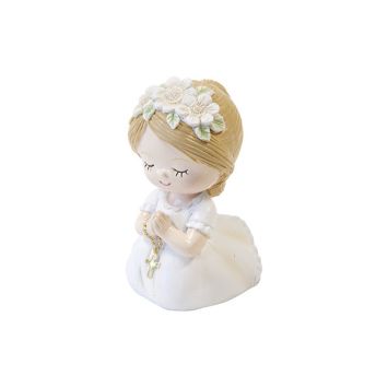 Figurine pour communion - 11,5 x 7,5 x 8 cm - Communiant agenouillé avec chapelet - Modèle au choix