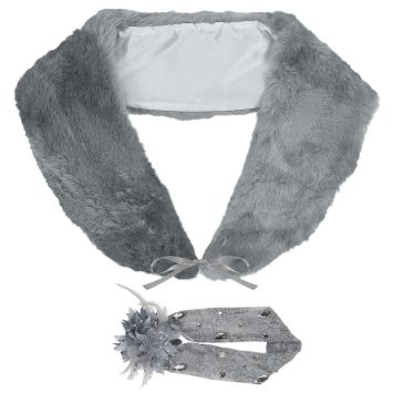 Étole et Bandeau - Charleston - Gris