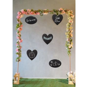 Guirlande de Roses artificielles - Ivoire et Vieux Rose - 220 cm