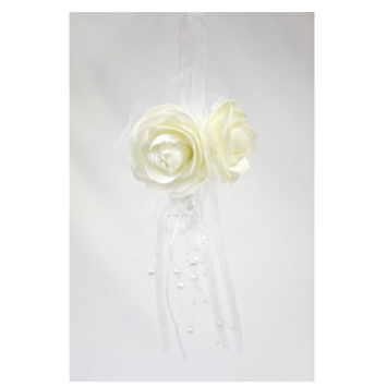 Suspension Roses et Perles - Blanc