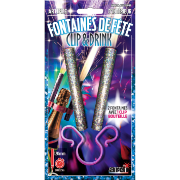 2 fontaines de fête "Clip & Drink" - 50 secondes