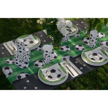 Chemin de table en polyester - 30 cm x 2,5 m - Football
