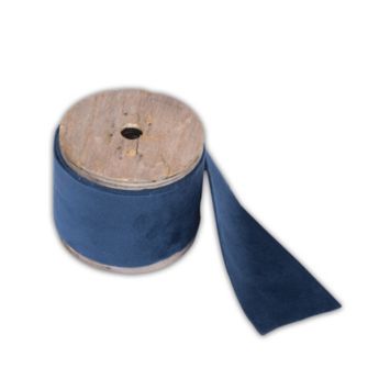 ruban-decoration-velours-bleu-cadeau | jourdefete.com