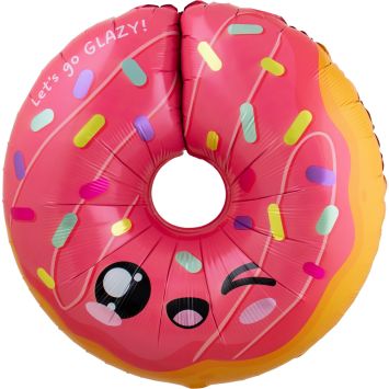 Ballon en aluminium - Donut - 59 x 59 cm - Collection Kawaii Party