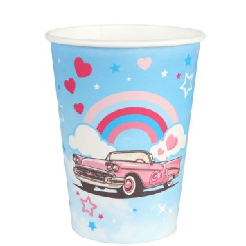 10 gobelets en carton - 27 cl - Collection Girly