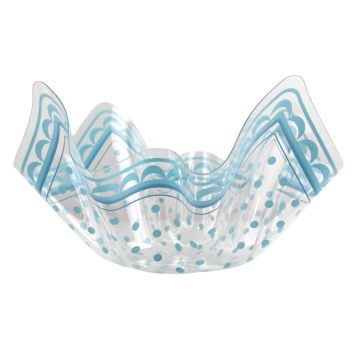 Saladier en plastique à pois - Bleu 