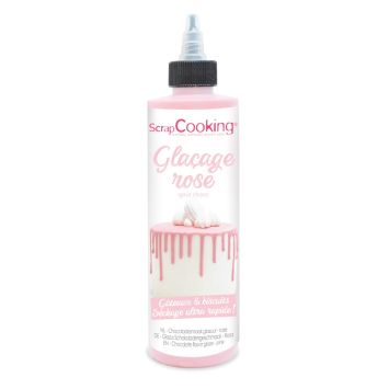 Glaçage rose goût choco 130g, idéal pour et décorations gourmandes | jourdefete.com