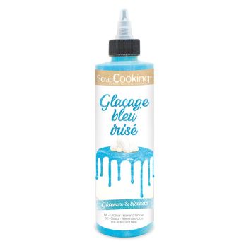 Glaçage pour gâteaux de couleur bleu irisé de 140 g pour desserts festifs | jourdefete.com