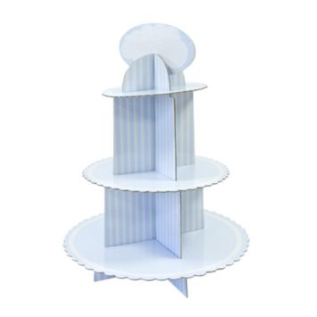 Présentoir à Cupcakes - Baby Shower - Bleu | jourdefete.com