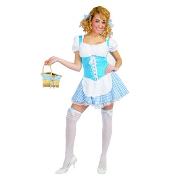 déguisement robe sexy paysanne bleue