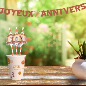 Guirlande de lettres - Joyeux Anniversaire - Collection Terracotta