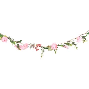 Une belle guirlande de fleurs colorées artificielles pour votre événement | jourdefete.com