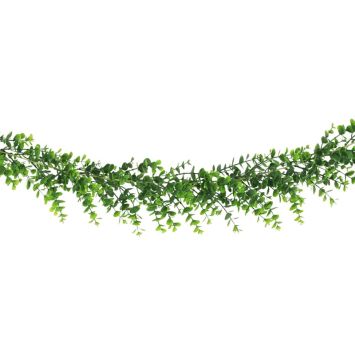 Une belle guirlande composée de nombreuses branches d'eucalyptus verte | jourdefete.com