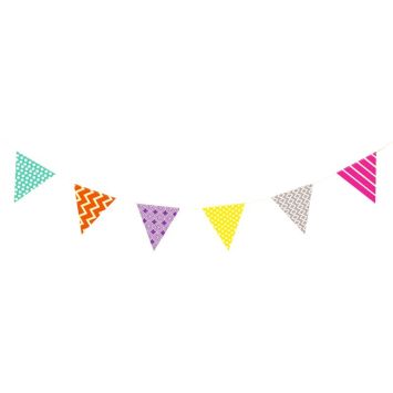 Guirlande 12 Fanions Happy Colors