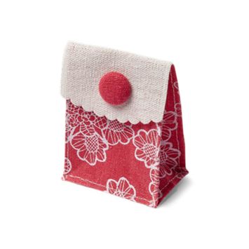 Lot de 4 Pochettes en Lin - 8 x 6 cm - Corail | jourdefete.com