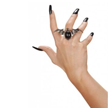 bague reglable gothique chauve souris halloween | jourdefete.com