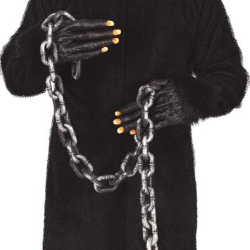 Chaîne Halloween longue 150 cm effet métal usé pour costume ou déco | jourdefete.com