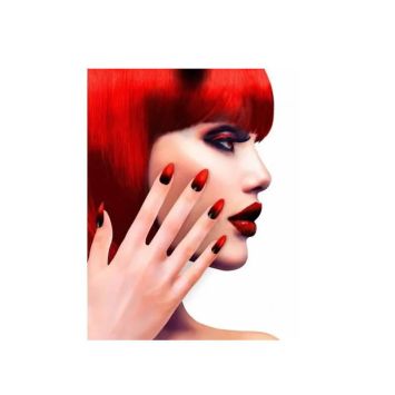 faux ongles noir et rouge