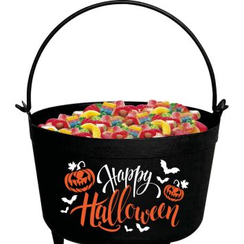 Chaudron à bonbons "Happy Halloween"