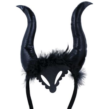 Serre-tête à cornes maléfiques d'Halloween