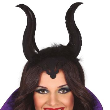 Serre-tête à cornes maléfiques d'Halloween