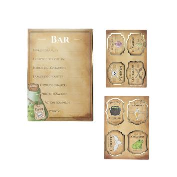 menu et 8 stickers collection apprenti sorcier | jourdefete.com