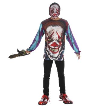T-shirt de clown avec son masque pour adulte