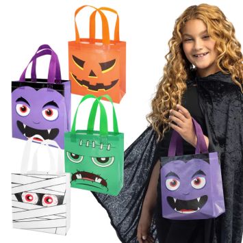 Sachet à bonbons d'Halloween - 24 x 19 cm - Modèle Aléatoire