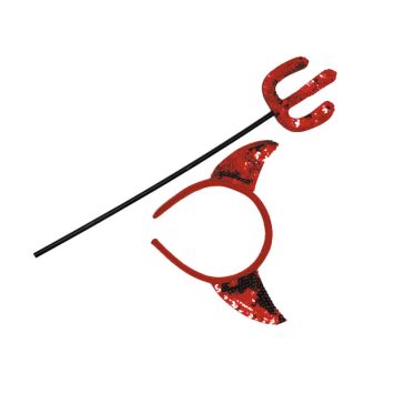 set diable sequins rouge | jourdefete.com