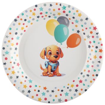 10 assiettes en carton - Diamètre 22,5 cm - Collection Happy Cop's