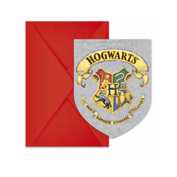 Cartes d’invitation Harry Potter avec enveloppe rouge pour anniversaire magique | jourdefete.com