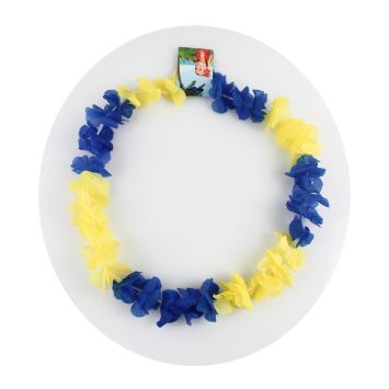 Collier Hawaïen Jaune et Bleu