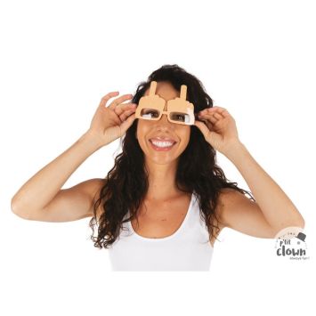 Paire de lunettes humoristique avec doigts d'honneur