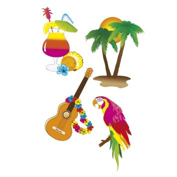 4 Décorations Hawaï