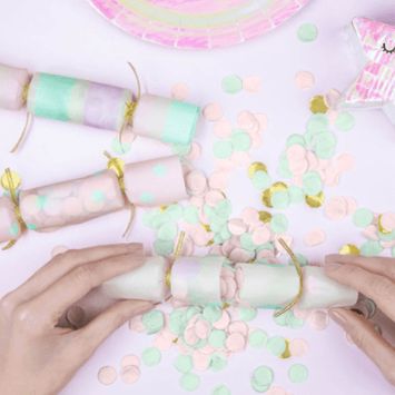 6 Crackers confettis - Iridescent