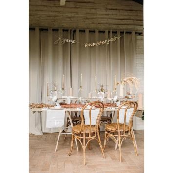 Guirlande de lettres "Joyeux Anniversaire" en papier - 180 cm - Collection Gold'n Age