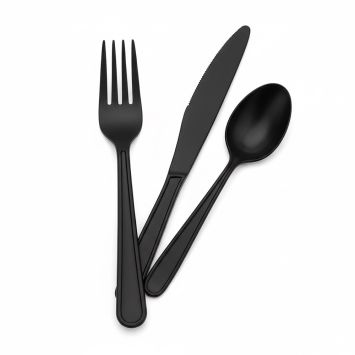 Ménagère de 24 couverts réutilisables en plastique - Couleur au choix