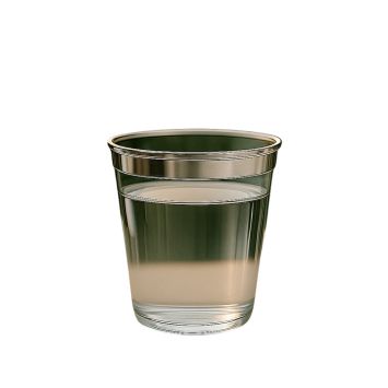 6 verres à eau de luxe réutilisables avec bordure en plastique - Couleur au choix