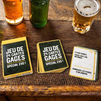 Jeu de 24 cartes gages - Collection Mission Enterrement de vie de garçon