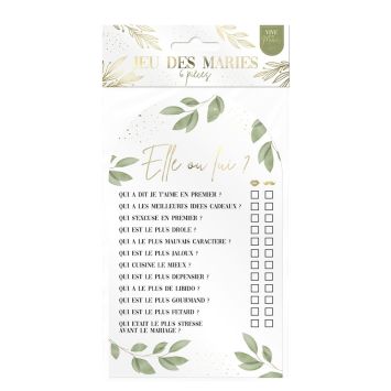 Jeu Elle ou lui pour mariage | jourdefete.com