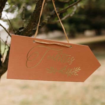 4 Flèches Directionnelles - Collection Jolis Brins - Terracotta et Or 