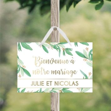 Pancarte "Bienvenue à notre mariage" - Collection Vive les Mariés
