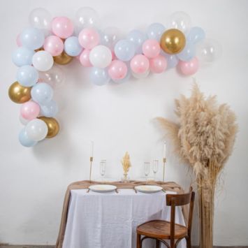 Kit arche 58 ballons - Gender Reveal